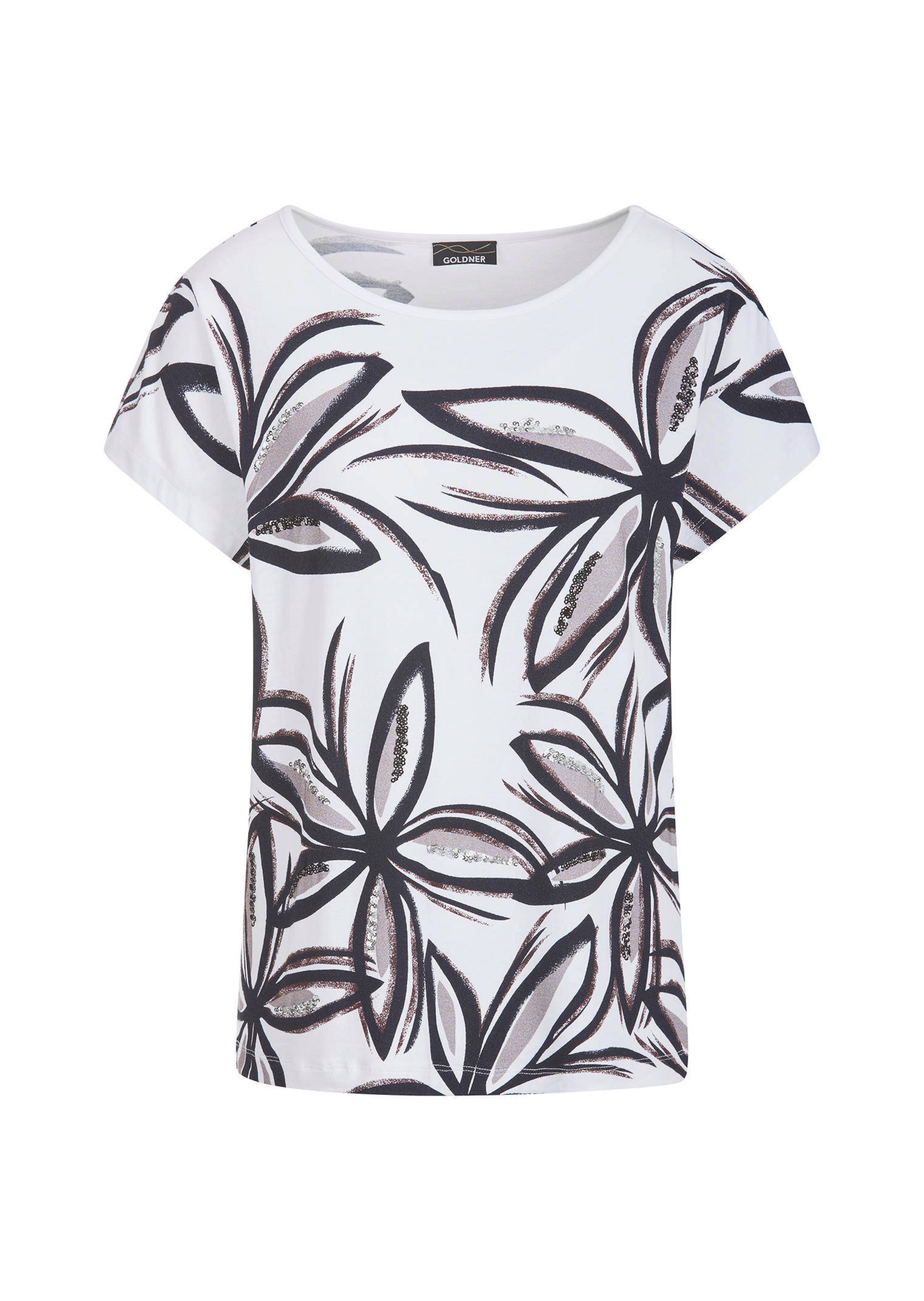 Jersey-Shirt mit Pailletten