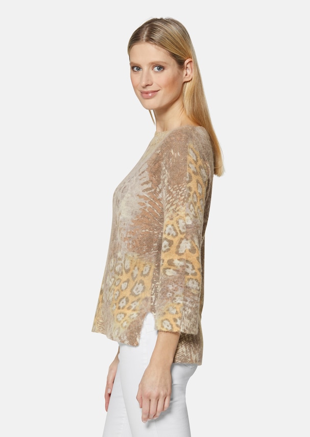 Knitted jumper with leopard pattern 3