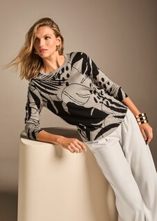 Jacquard-Pullover mit Rundhalsausschnitt thumbnail 7