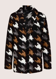 Verschlusslose Shirtjacke mit Hahnentrittmuster thumbnail 6
