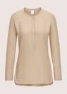 Lange Seidenbluse in kragenloser Form thumbnail 6