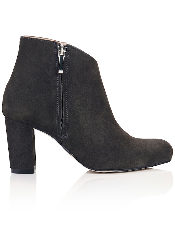 Suede ankle boot with high block heel 3