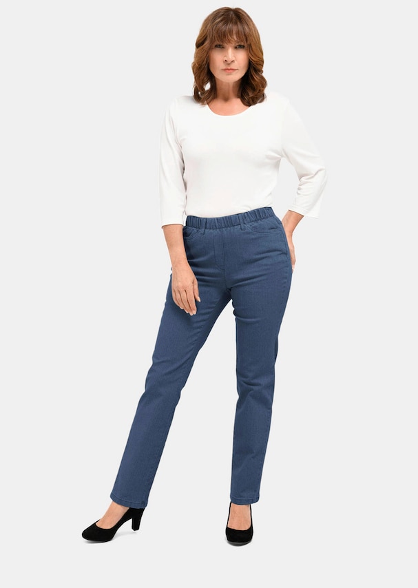 Klassieke jeans LOUISA met elastische tailleband 1