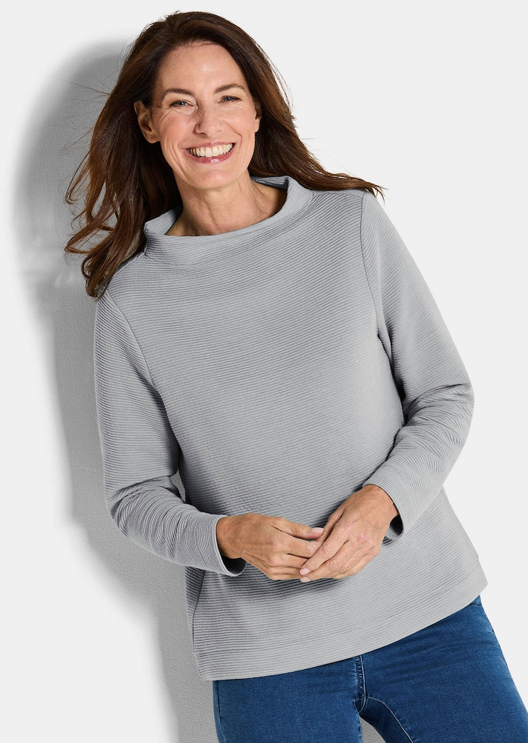 Ottoman-Sweatshirt mit Turtleneck