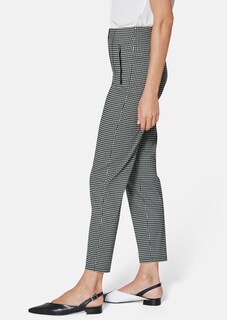 Slim-fit stretch trousers with Vichy check thumbnail 4