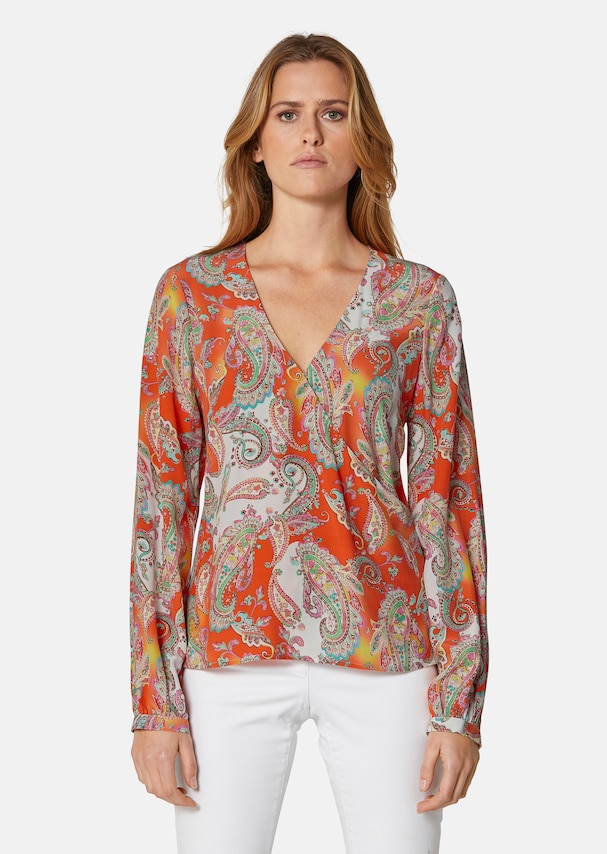 Blouse with paisley pattern