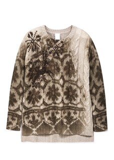 Bedruckter Pullover aus Schurwolle und Kaschmir thumbnail 6