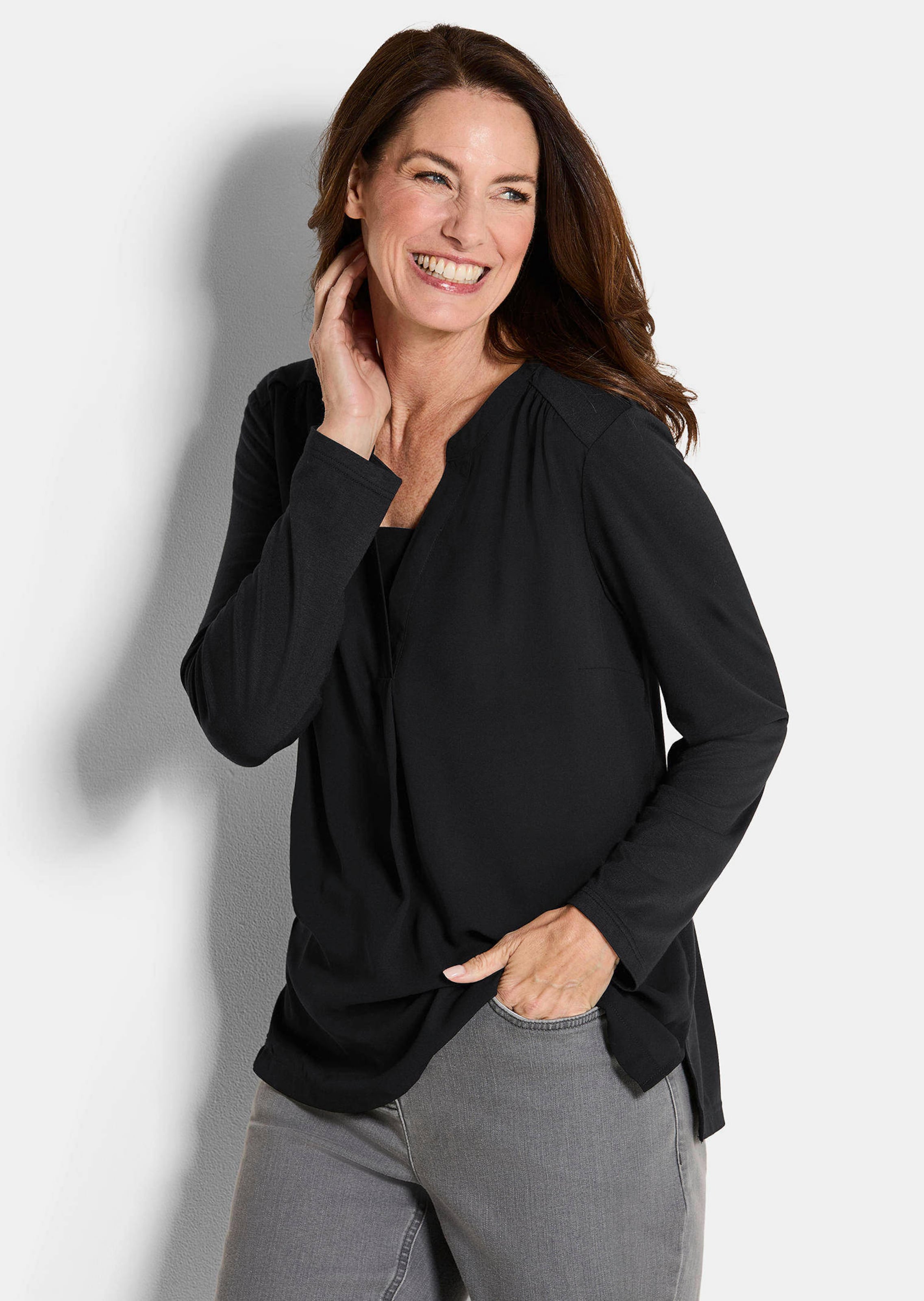 T-shirt avec empiècement en mousseline