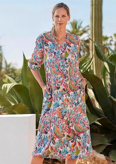 Stufenkleid mit floralem Alloverdruck thumbnail 7