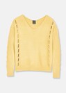 Knitted jumper with cut-outs and V-neckline thumbnail 6