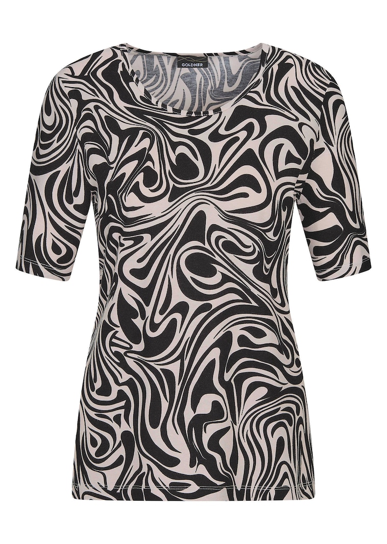 Gedessineerd shirt van katoenjersey