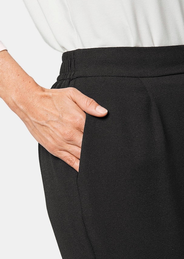 Pantalon en tissu MARTHA à taille partiellement élastique 4