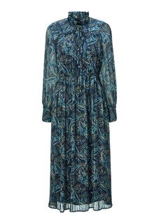 Midi-Kleid mit Paisleyprint und Glanzeffekten thumbnail 1