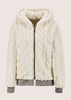 Kuschelige Fleecejacke mit Kapuze thumbnail 4