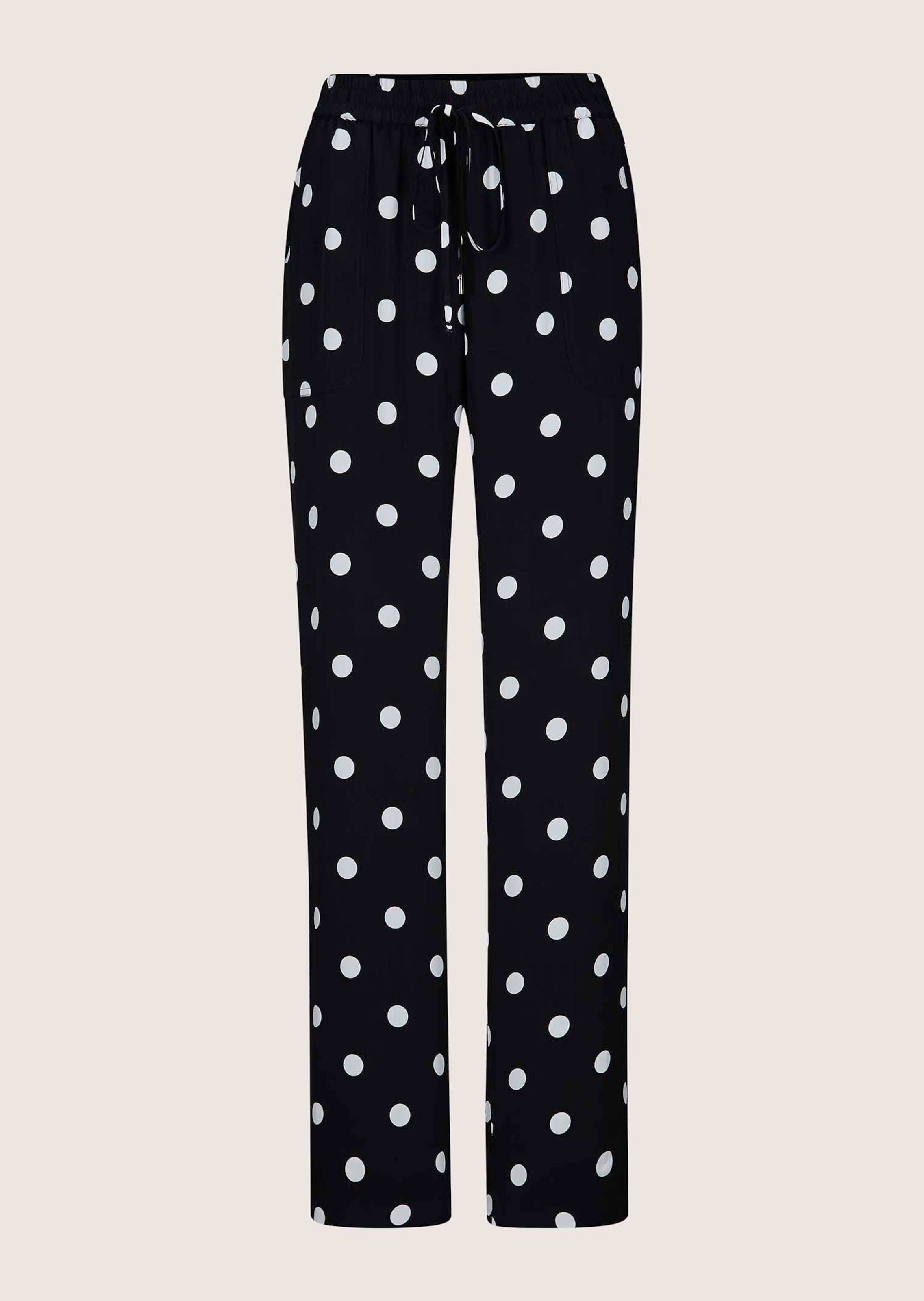 Pantalon à motif pois avec jambes larges