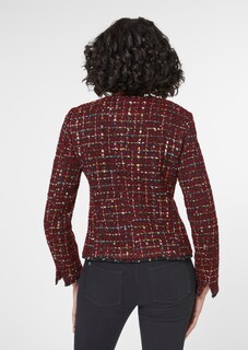 Kurzer Tweed-Blazer mit Fransen thumbnail 3