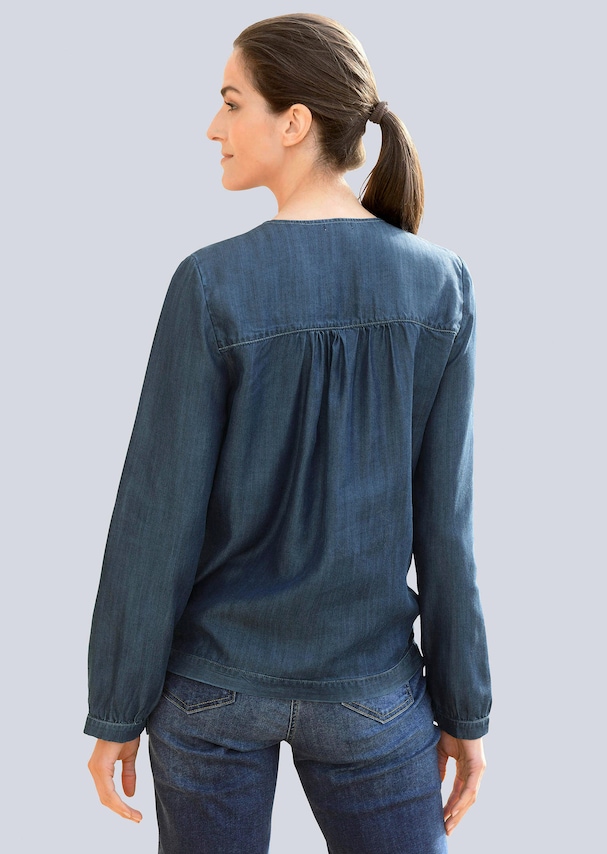 Bluse in Wickeloptik 2