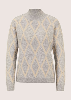 Glitzernder Pullover mit Rauten-Muster thumbnail 6