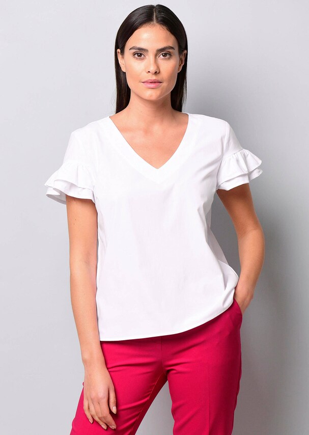 Bluse mit Volants