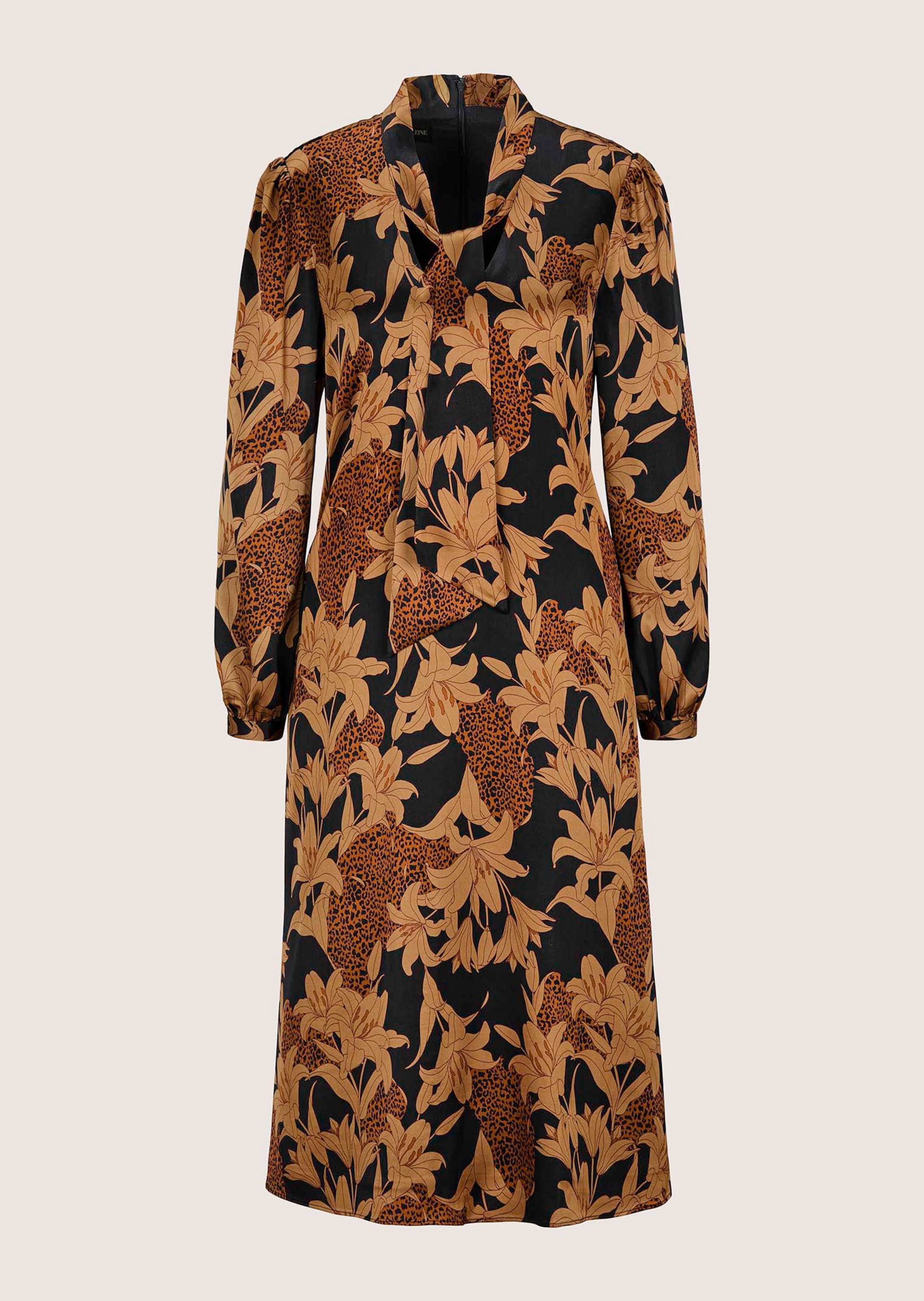Schluppen-Kleid mit Allover-Blütenprint