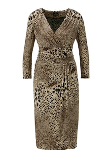 Wrap-around animal print dress thumbnail 1