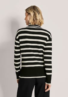 Streifen-Pullover mit Stehkragen thumbnail 3