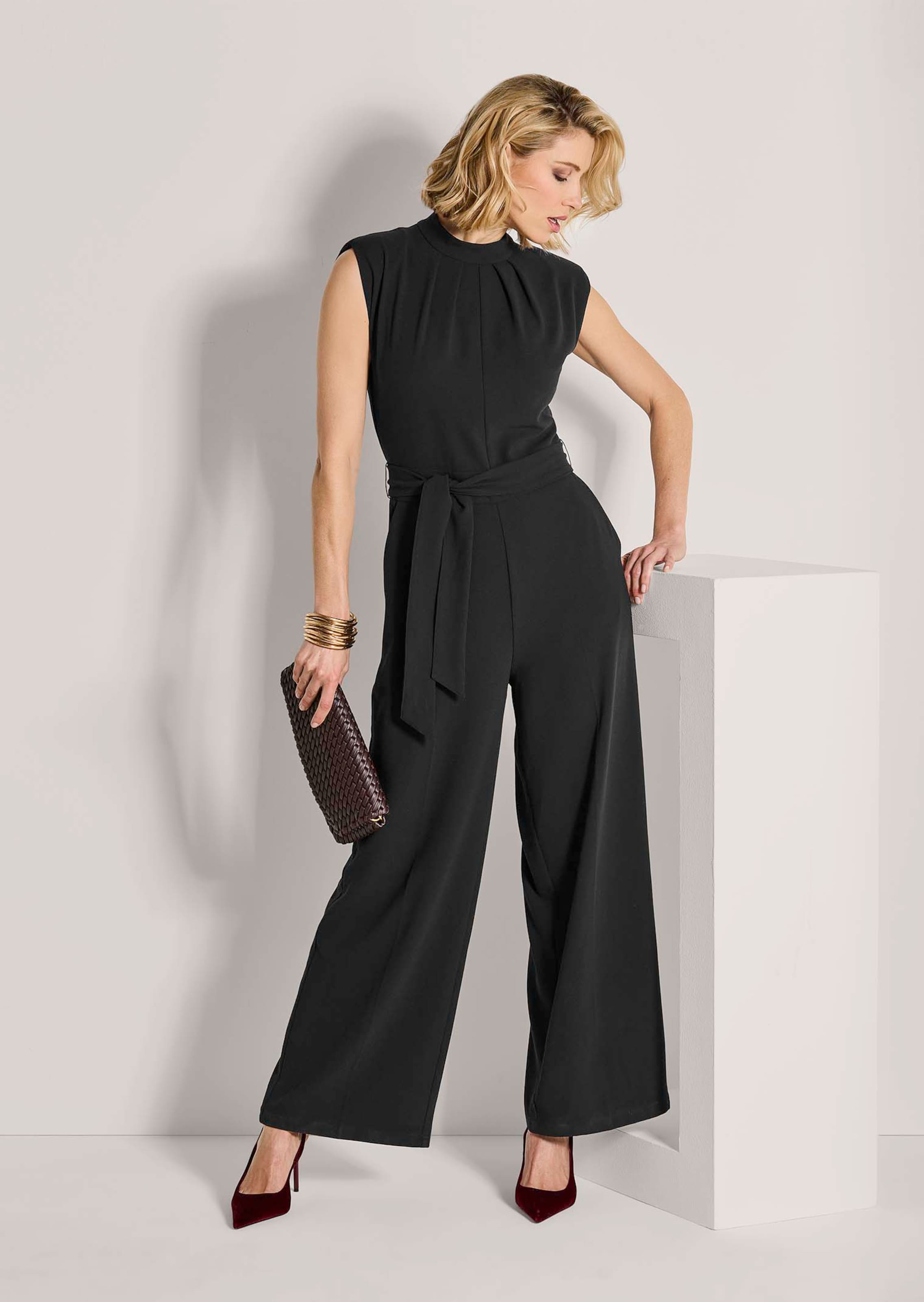 jumpsuit with tie belt