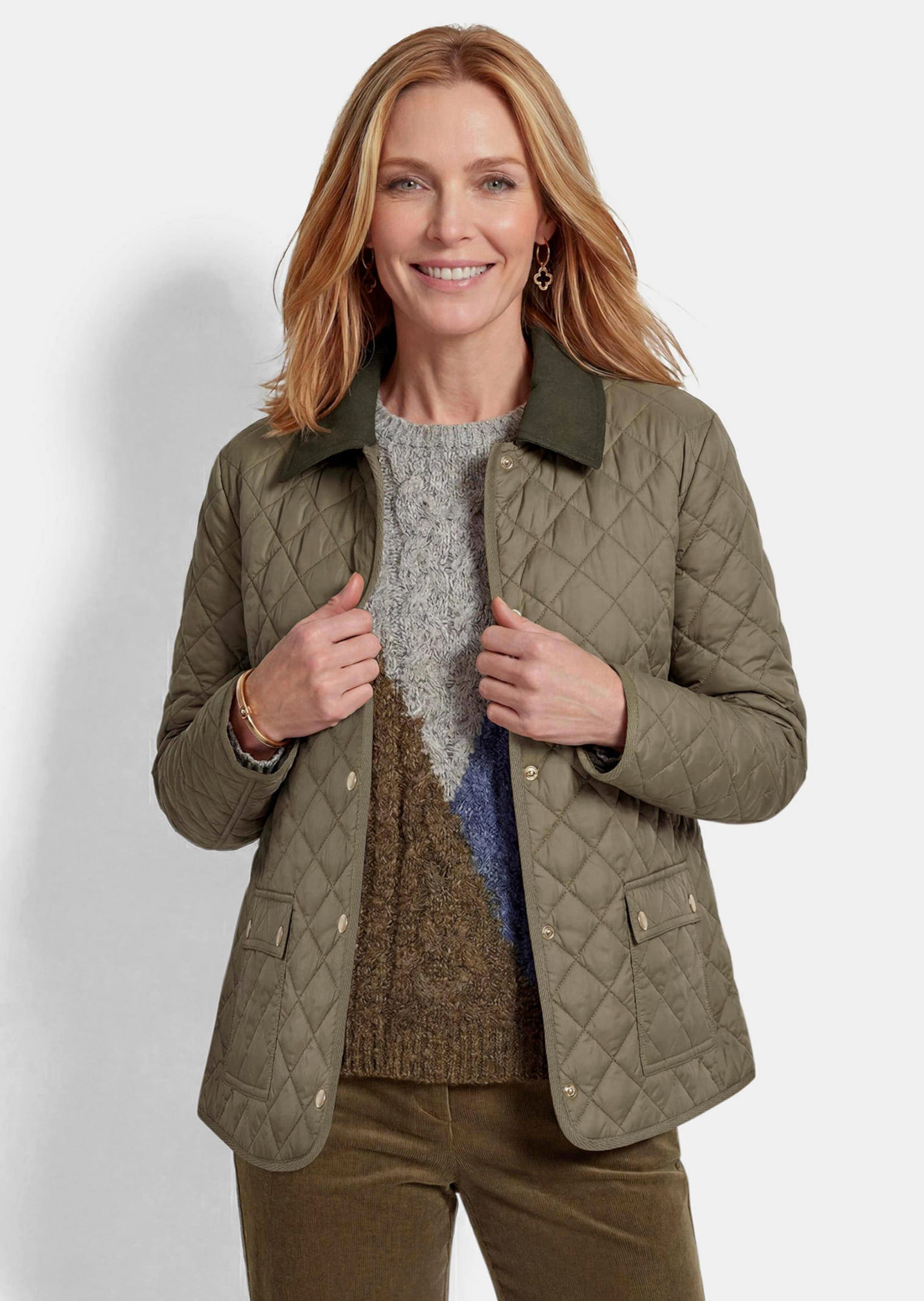Veste matelassée légère avec col contrasté
