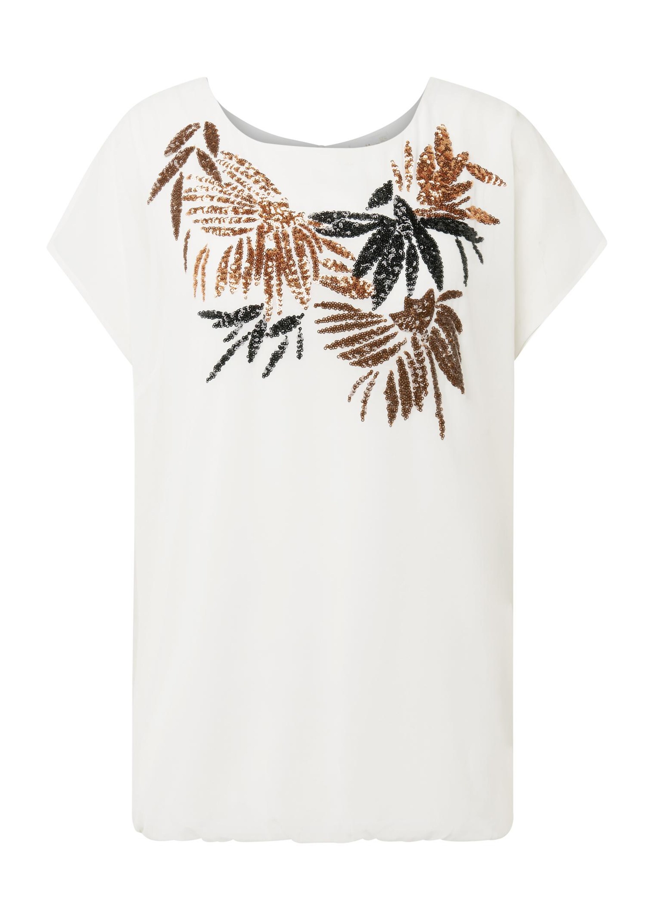 Chemisier avec motif à paillettes - crème / à motifs - Gr. 44 de Goldner Fashion