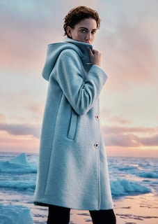 Edler Wollmantel mit abnehmbarer Kapuze thumbnail 8