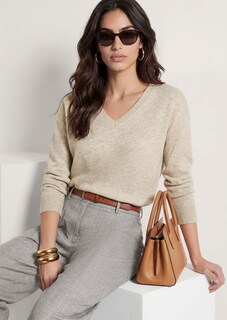 Pull en V en bon cachemire thumbnail 4