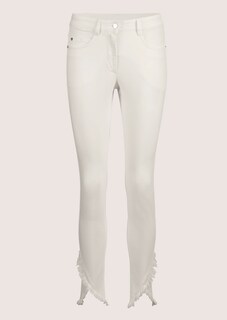 Schlanke Jeans mit Fransensaum thumbnail 6