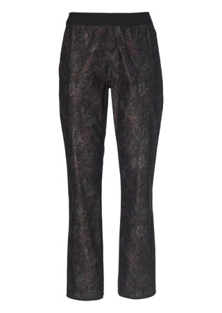 zwart / paars / gebloemd Keerbare gedessineerde broek Louisa