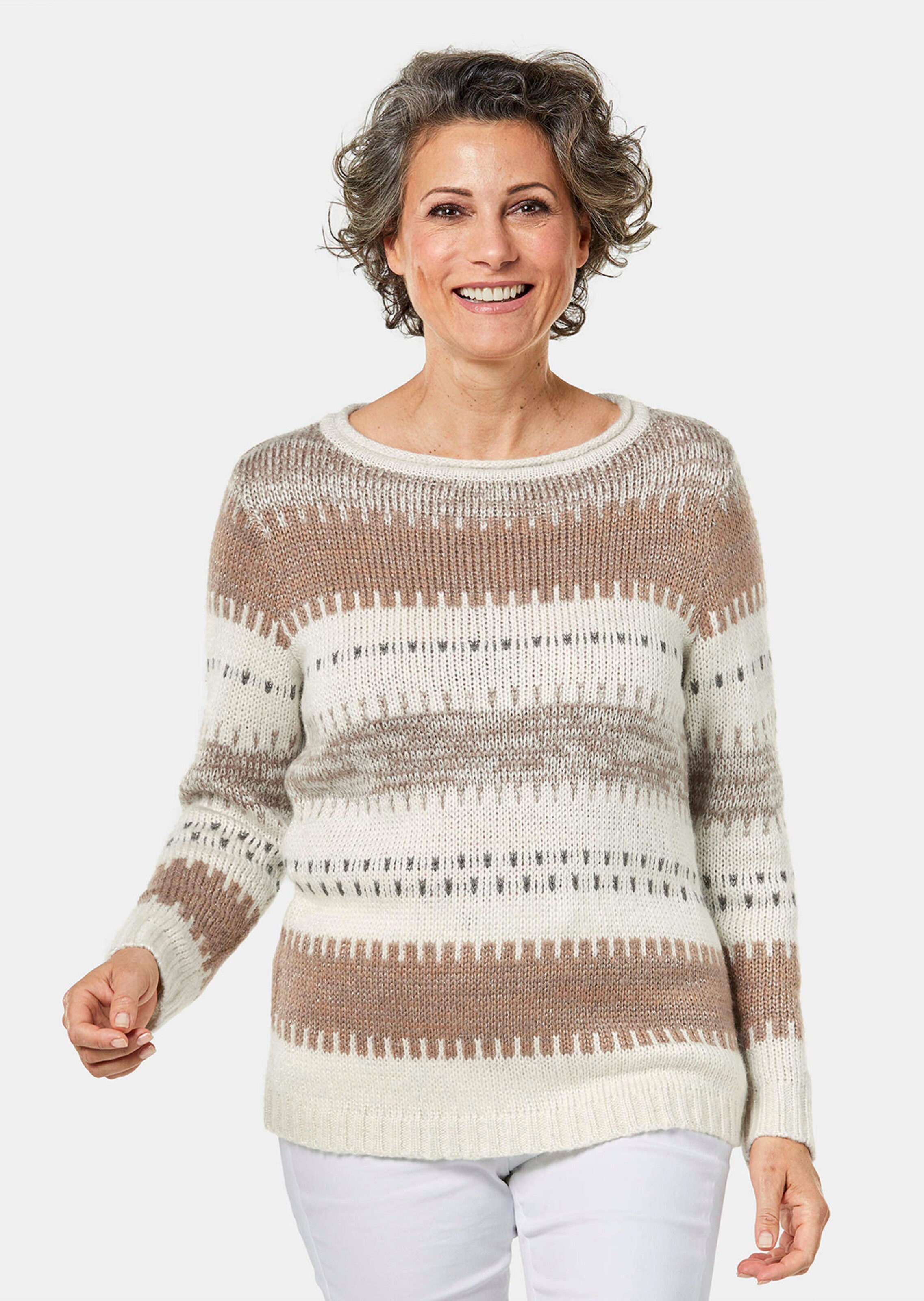 Pull à rayures jacquard