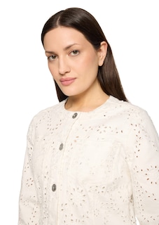 Veste courte avec broderie florale ajourée thumbnail 4