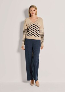 Sportiver Strickpullover mit Streifenmuster thumbnail 2