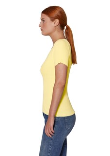 Figurbetonter Rippen-Pullover mit V-Ausschnitt thumbnail 4