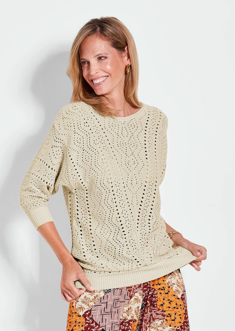 Pullover mit Lochmuster