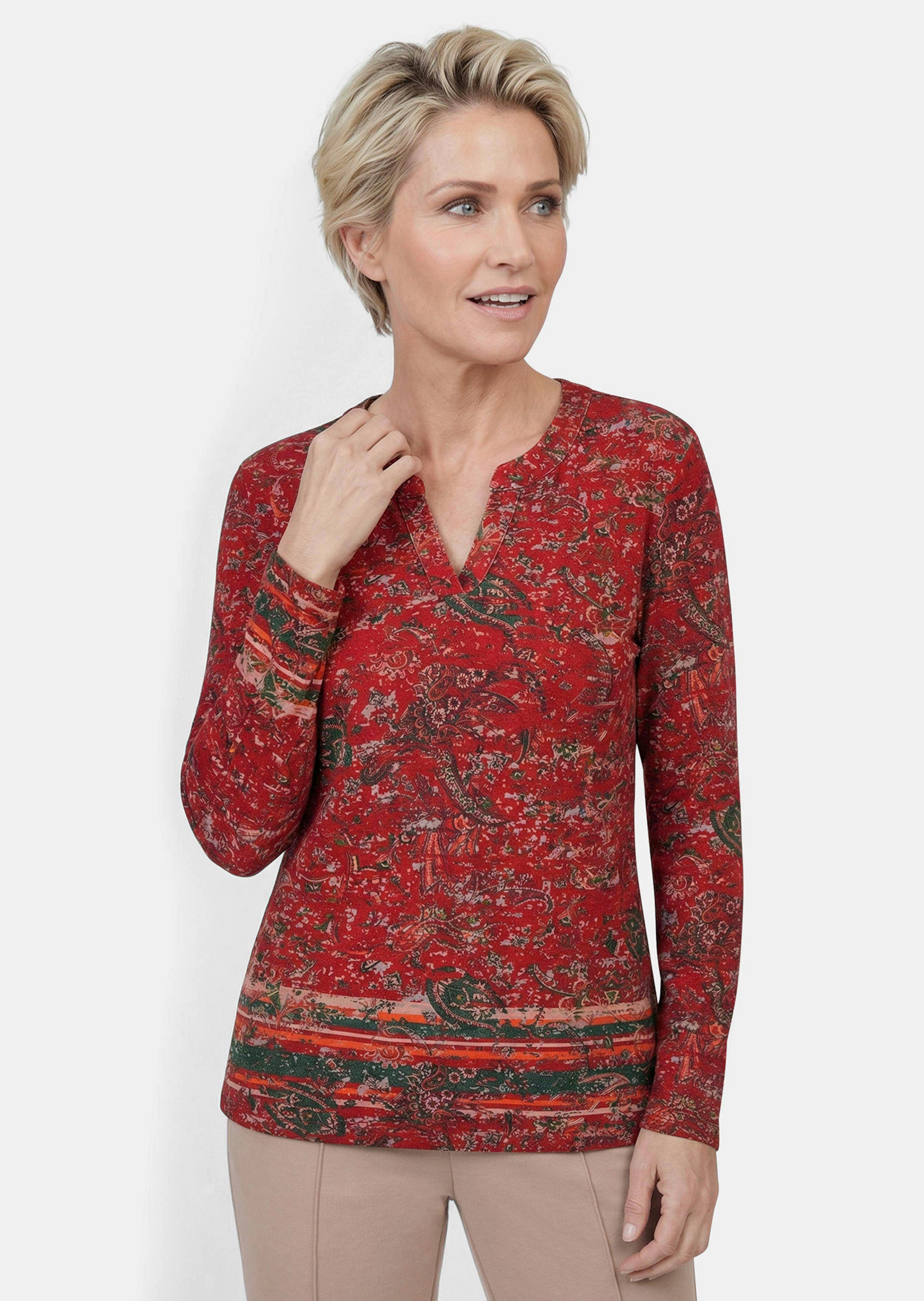 Langarmshirt mit Paisleymuster