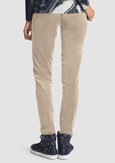Elasticated fine corduroy trousers in a slim fit thumbnail 3