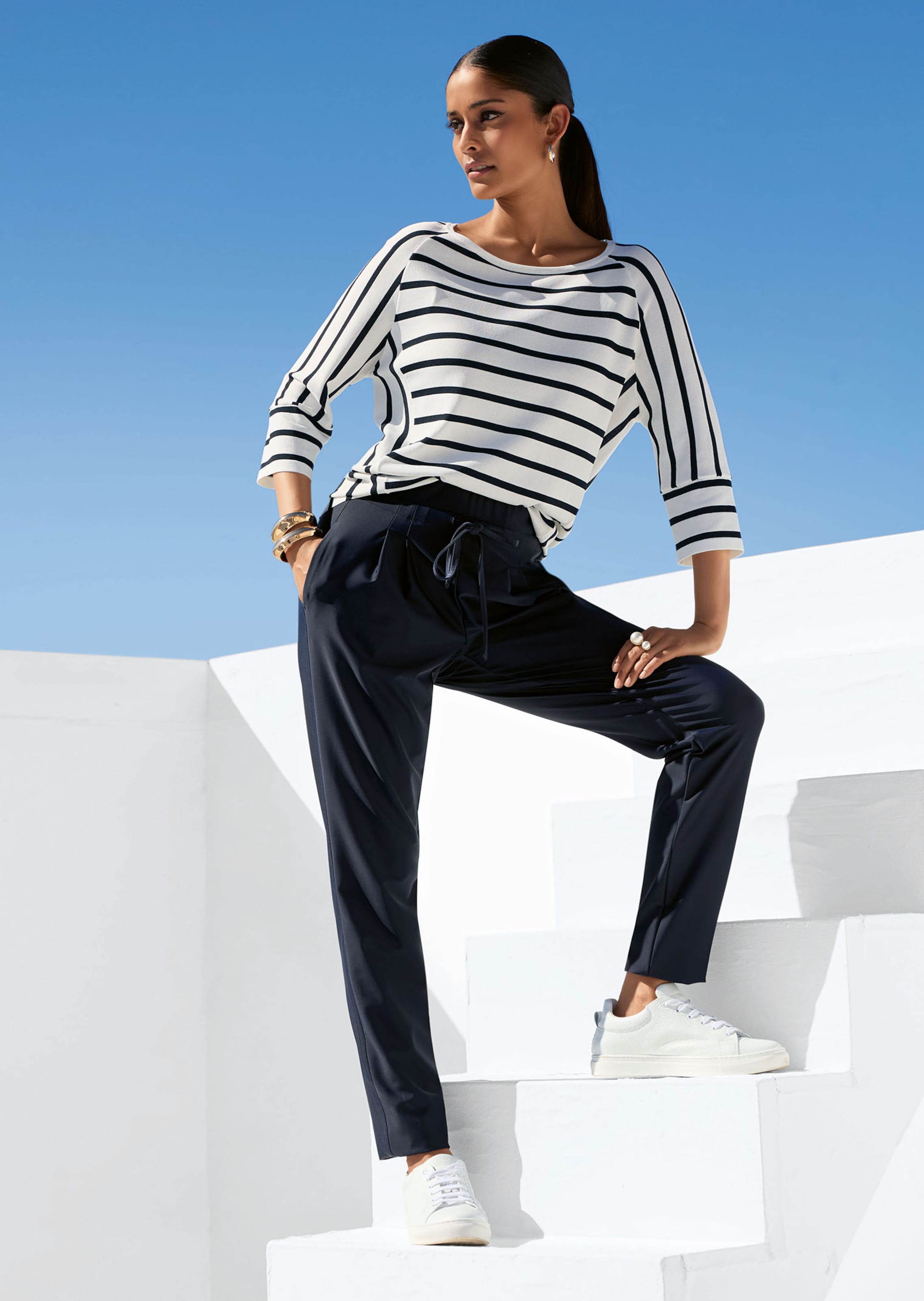 Strickpullover im Streifen-Look