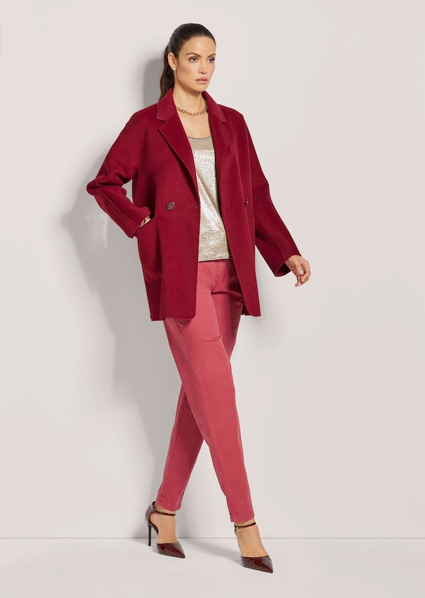 Doubleface-Mantel aus reiner Wolle 1