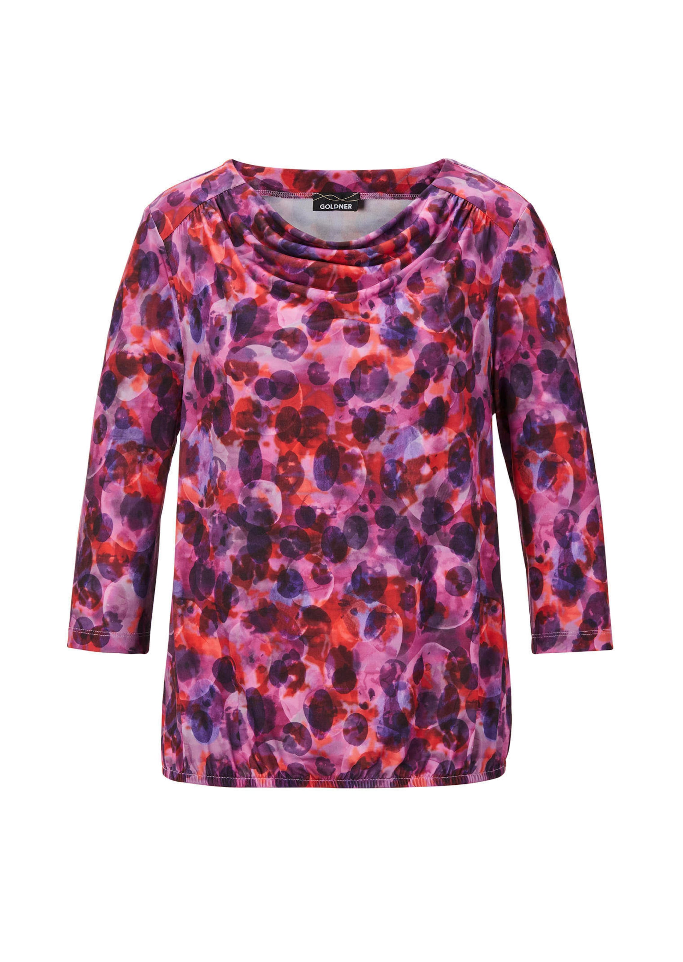 Gedessineerd shirt met watervalhals