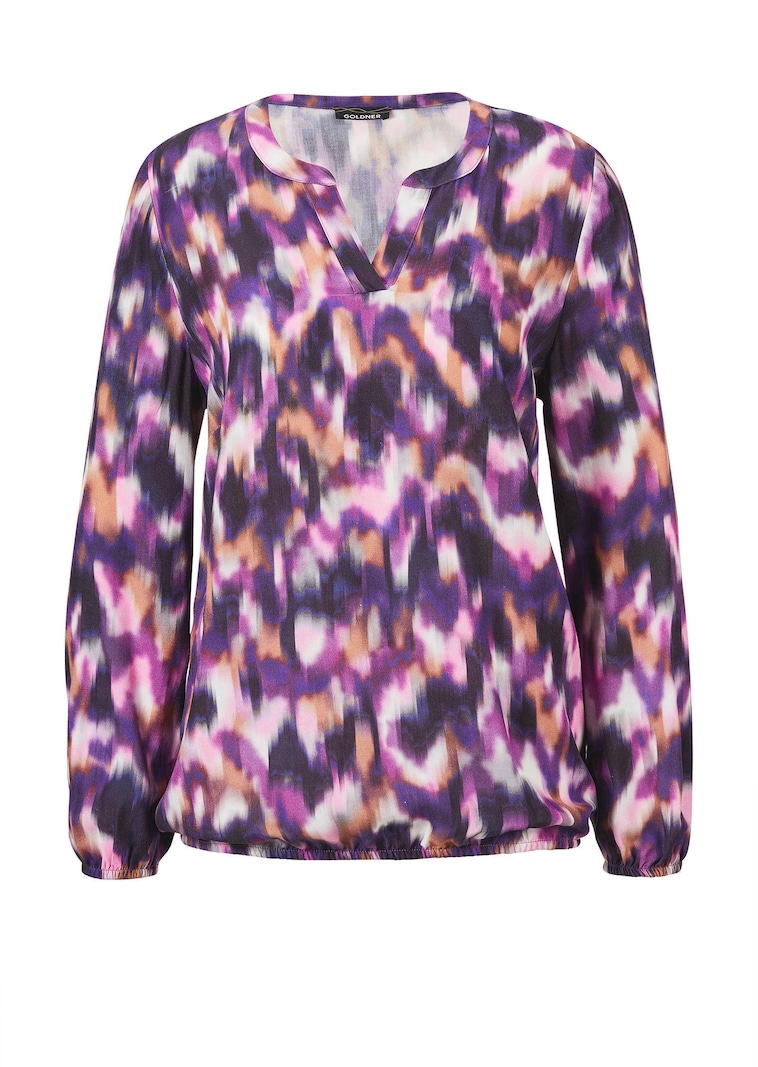 Gedessineerde blouse met tuniekhals