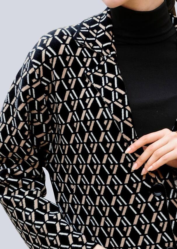 Strickmantel mit Reverskragen 1