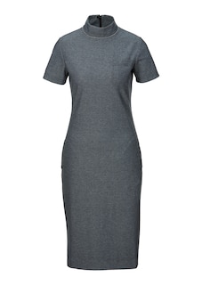 Schlankes Jerseykleid mit Stehkragen und 3/4-Ärmel thumbnail 1
