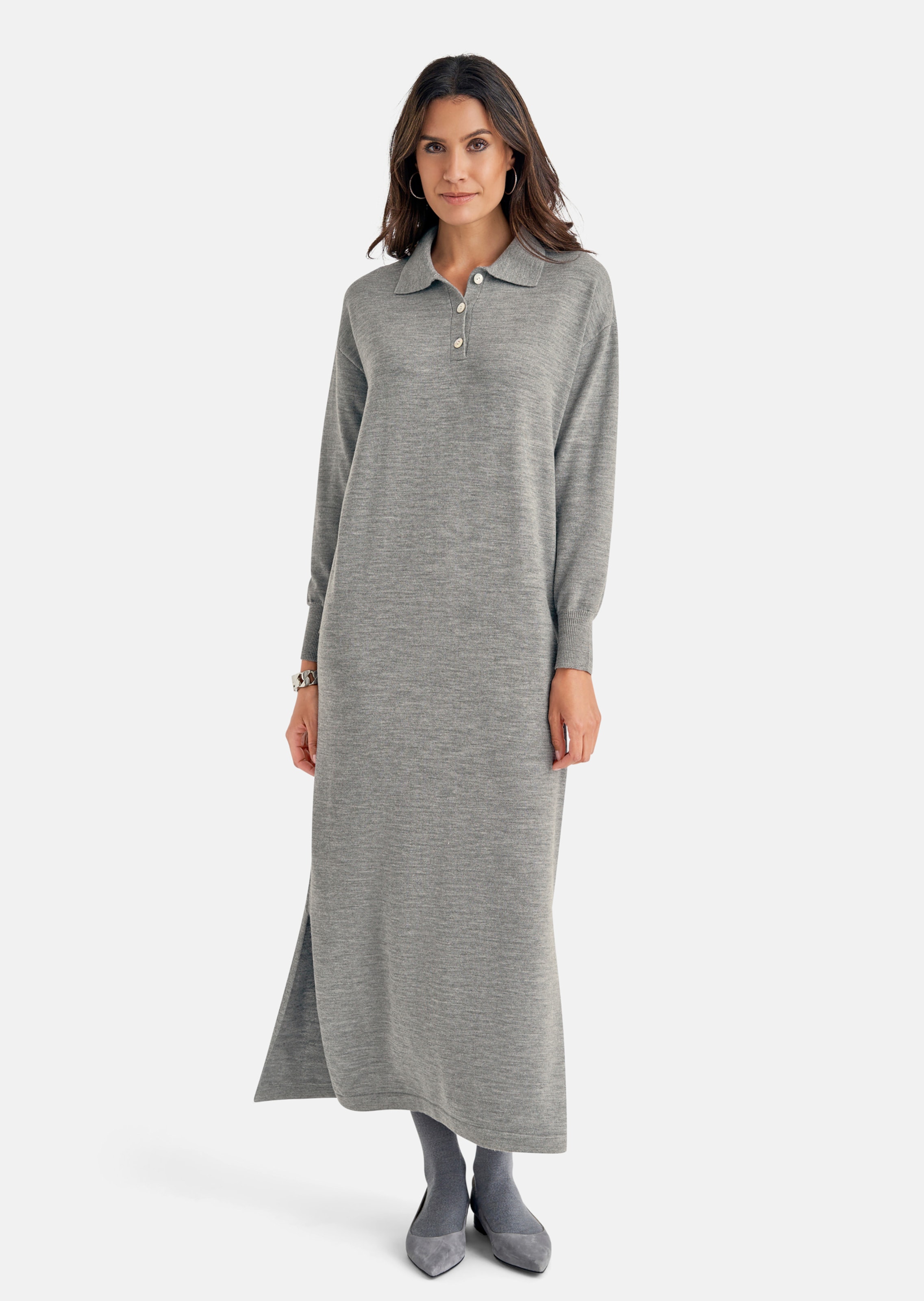 Polokleid aus softem Feinstrick in modischer Midi-Länge