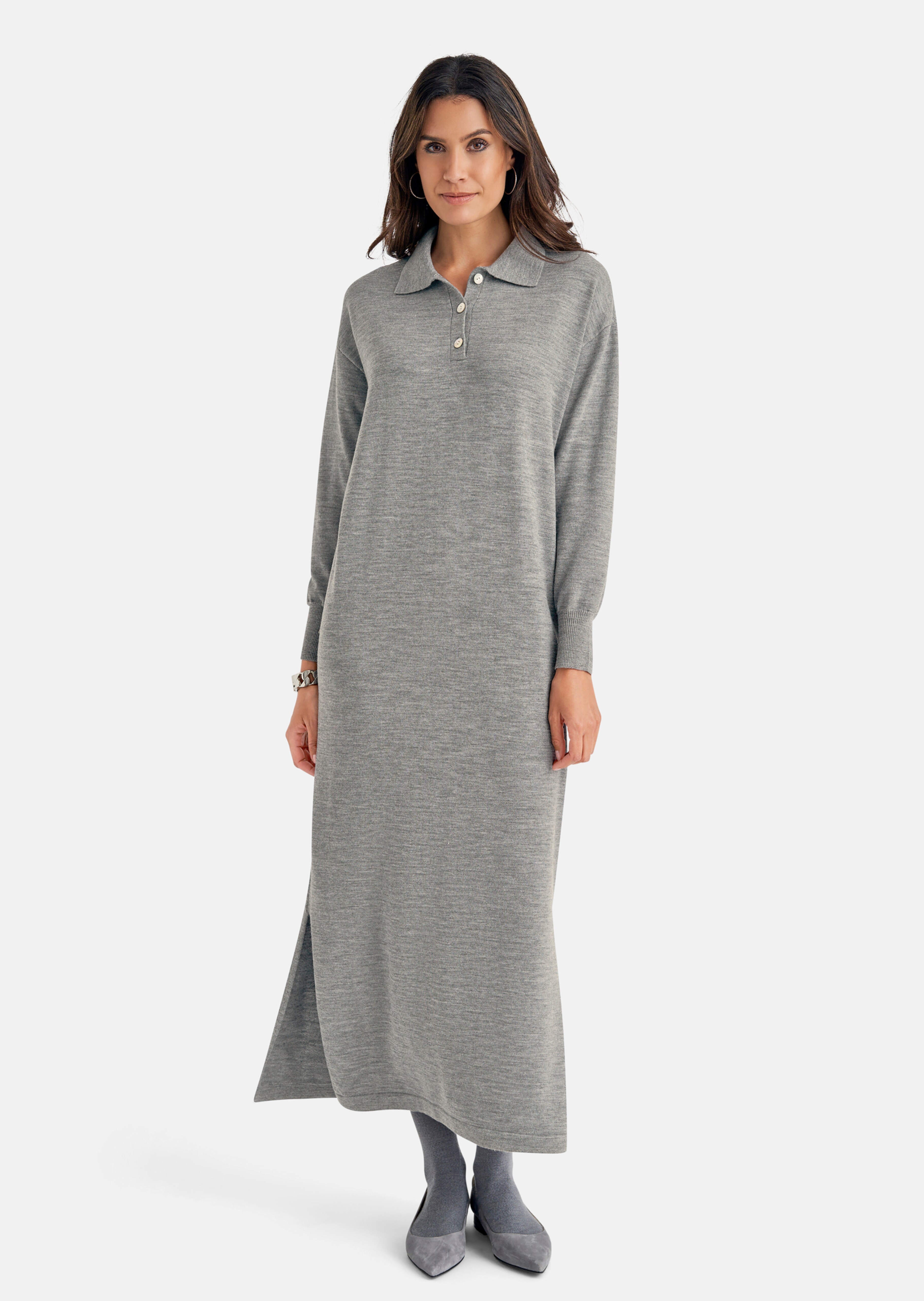 Polokleid aus softem Feinstrick in modischer Midi-Länge