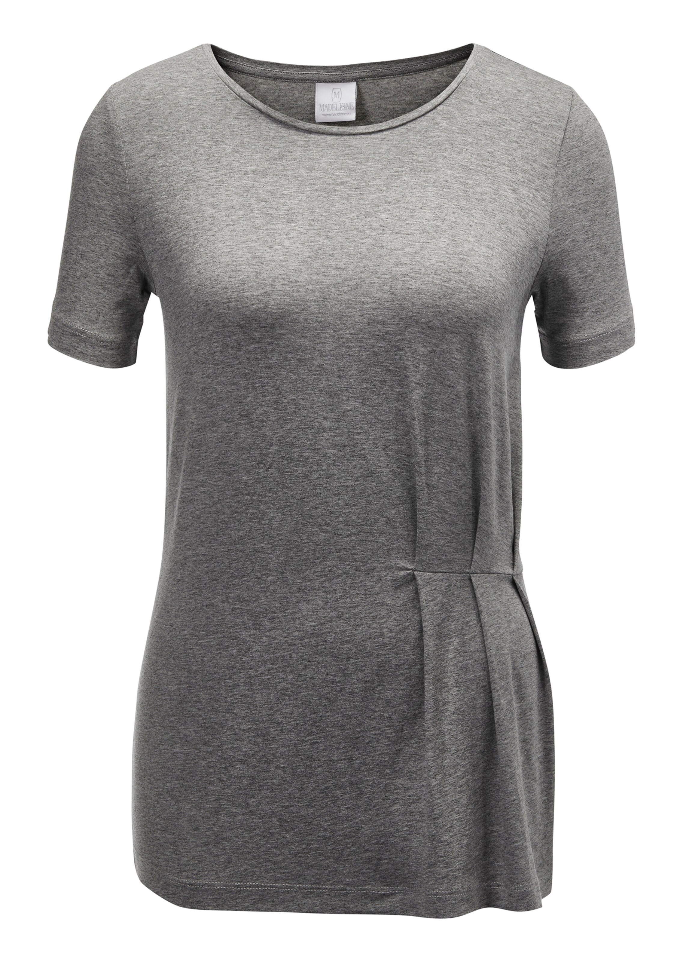 Sommerliches Rundhals-Shirt mit Falten-Dekoration