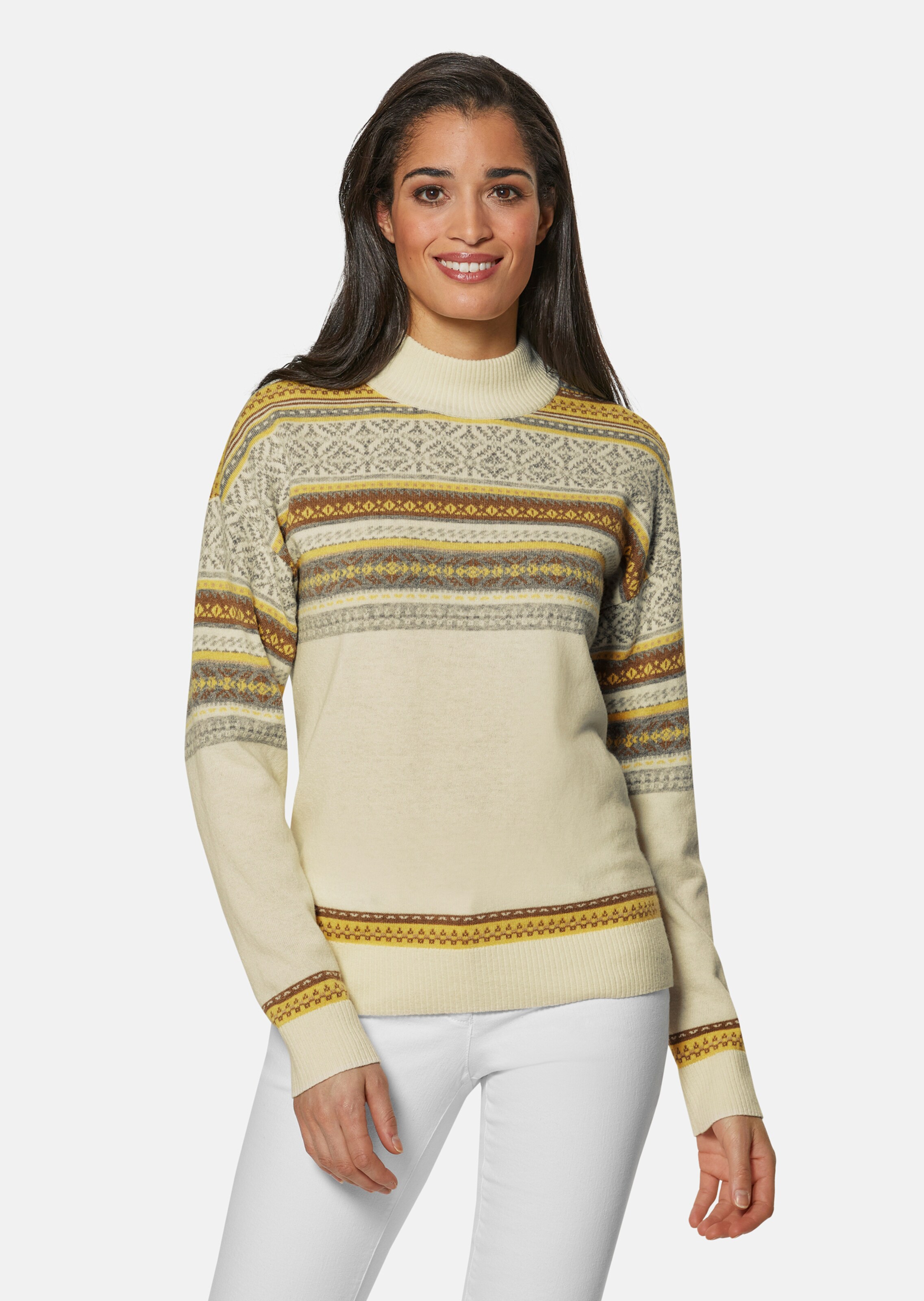 Jacquardpullover im Norweger-Stil
